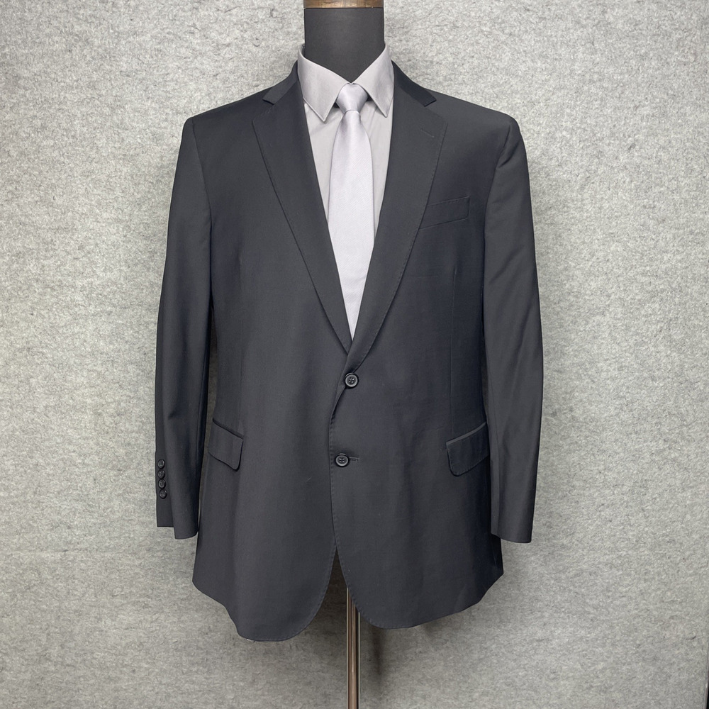 Brooks Brothers Explorer Fitzgerald Fit Men 46R Black Wool Stretch Blazer Jacket